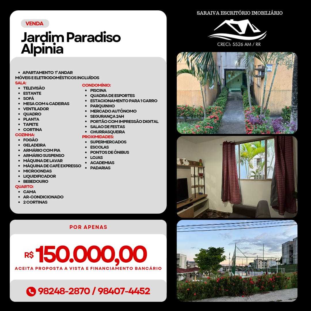 Apartamento com 2 Quartos à Venda, 50 m²em Tarumã - Manaus