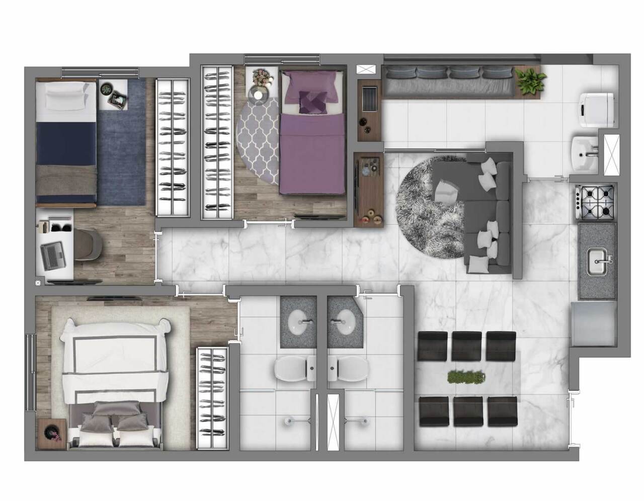 Imagem Apartamento com 2 Quartos à Venda, 39 m² em Jardim Santo Antoninho - São Paulo