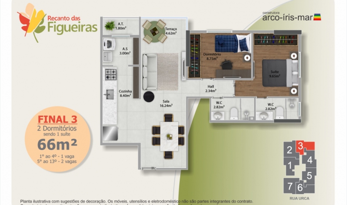 Imagem Apartamento com 2 Quartos à Venda, 73 m²em Guilhermina - Praia Grande