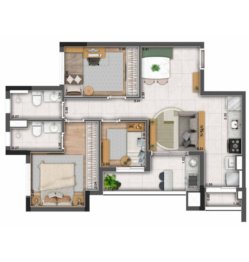 Imagem Apartamento com 2 Quartos à Venda, 48 m² em Presidente Altino - Osasco