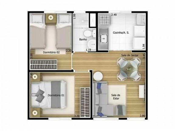 Imagem Apartamento com 2 Quartos à Venda ou Locação,  em Jardim Albertina - Guarulhos
