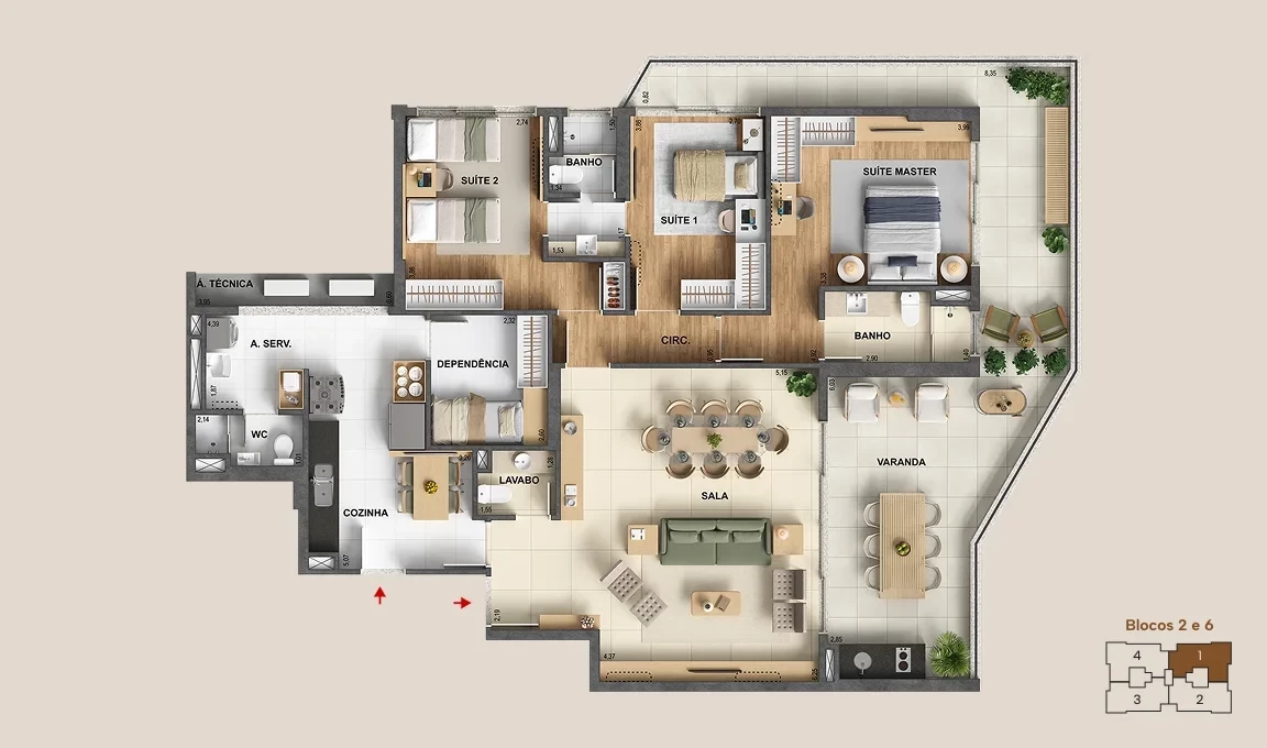 Foto do imóvel: Apartamento com 3 Quartos à Venda, 171 m² em Barra Olímpica - Rio de Janeiro