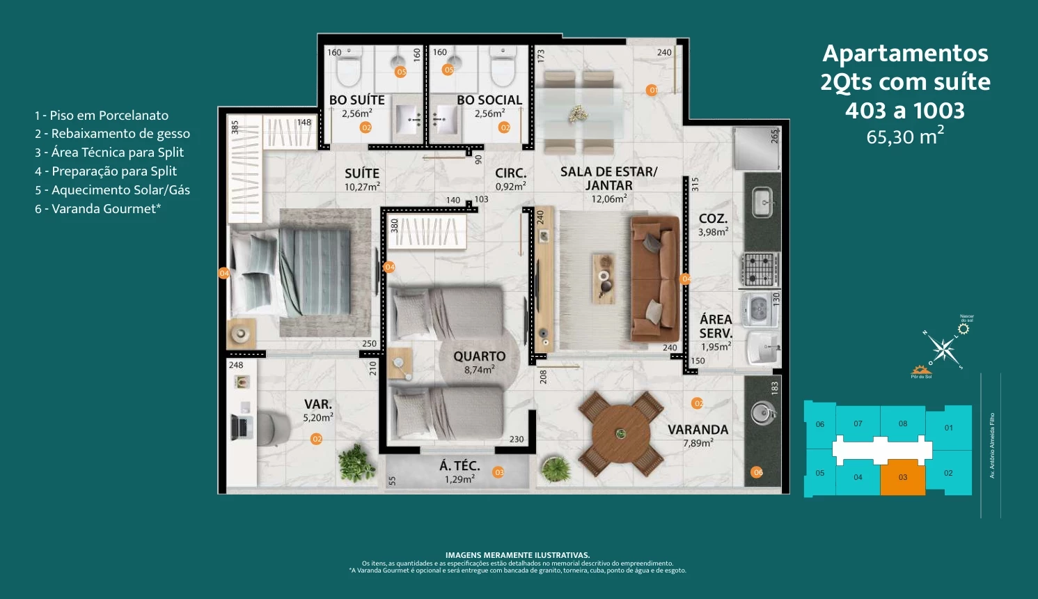 Foto do imóvel: Apartamento com 2 Quartos à Venda, 61 m² em Praia de Itaparica - Vila Velha