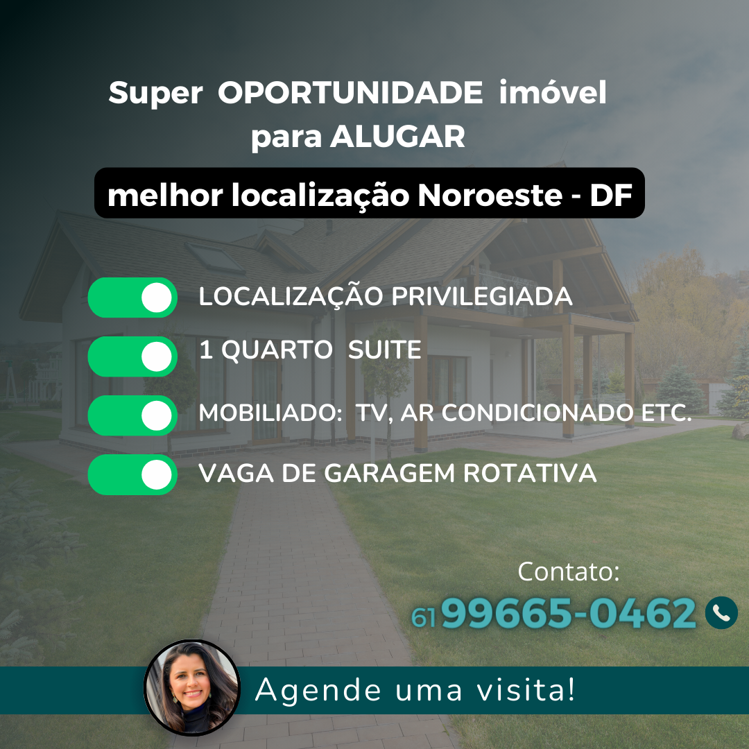 Imagem Apartamento com 1 Quarto para Alugar, 54 m²em Setor Noroeste - Brasília