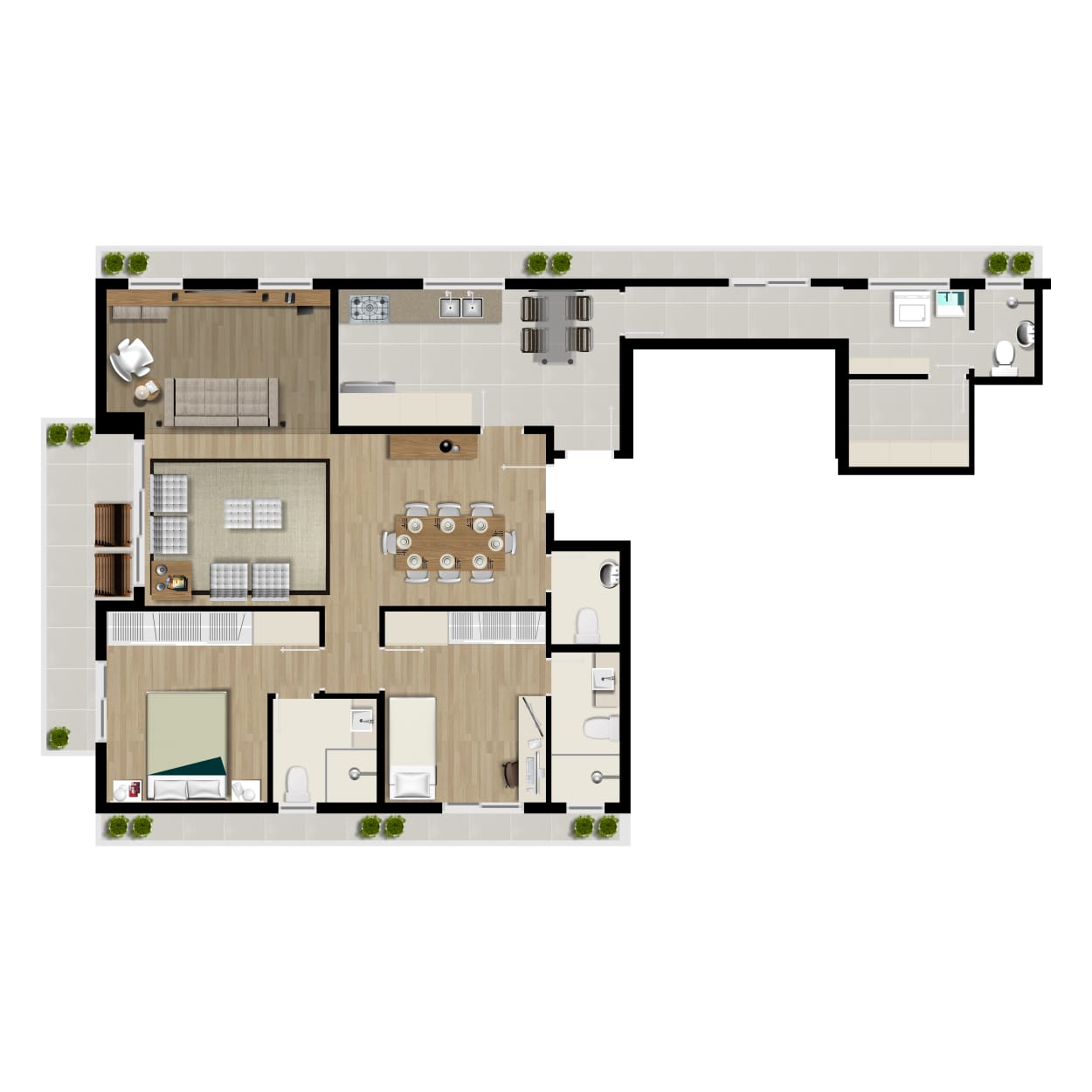 Imagem Apartamento com 2 Quartos à Venda, 121 m² em Aparecida - Santos