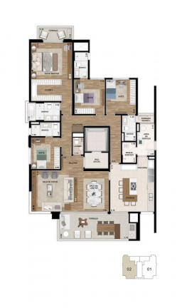 Imagem Apartamento com 4 Quartos à Venda, 200 m² em Alphaville Empresarial - Barueri