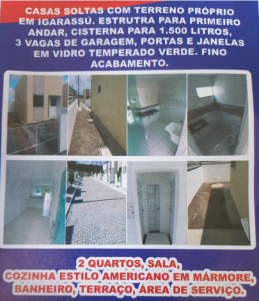 Casa com 2 Quartos à Venda, 47 m² em Agamenon Magalhães - Igarassu