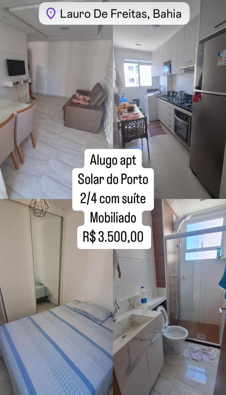 Apartamento com 2 Quartos para Alugar, 45 m²em Centro - Lauro de Freitas