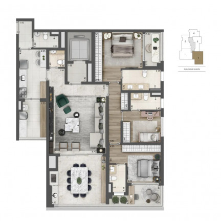 Imagem Apartamento com 2 Quartos à Venda, 110 m² em Jardim das Acácias - São Paulo
