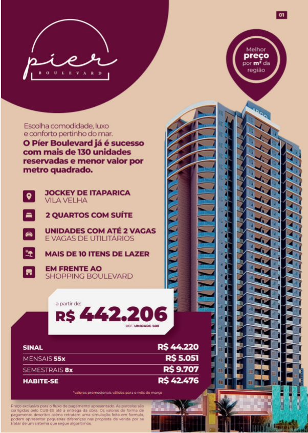 Imagem Apartamento com 2 Quartos à Venda, 57 m²em Praia de Itaparica - Vila Velha
