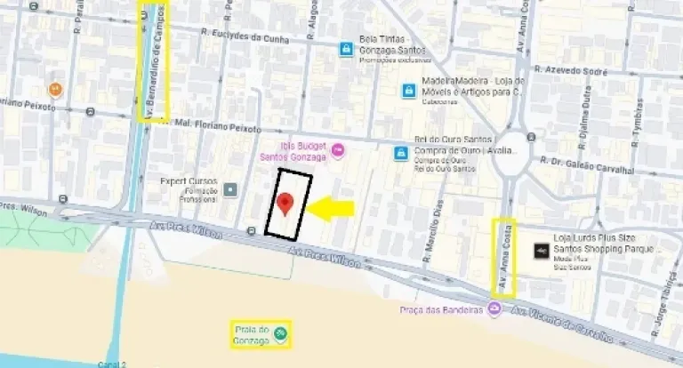 Imagem Apartamento com 1 Quarto à Venda, 35 m² em Gonzaga - Santos