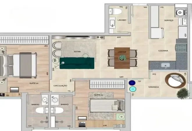 Foto do imóvel: Apartamento com 3 Quartos à Venda, 85 m² em Gutierrez - Belo Horizonte