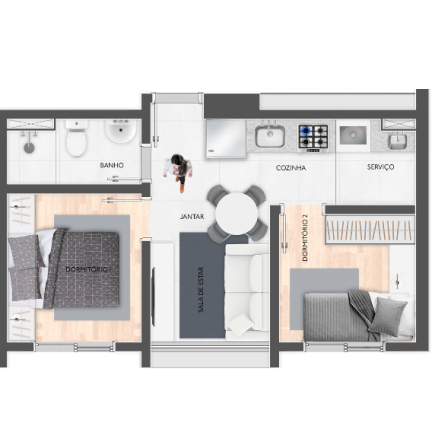 Imagem Apartamento com 2 Quartos à Venda, 24 m² em Cidade Patriarca - São Paulo