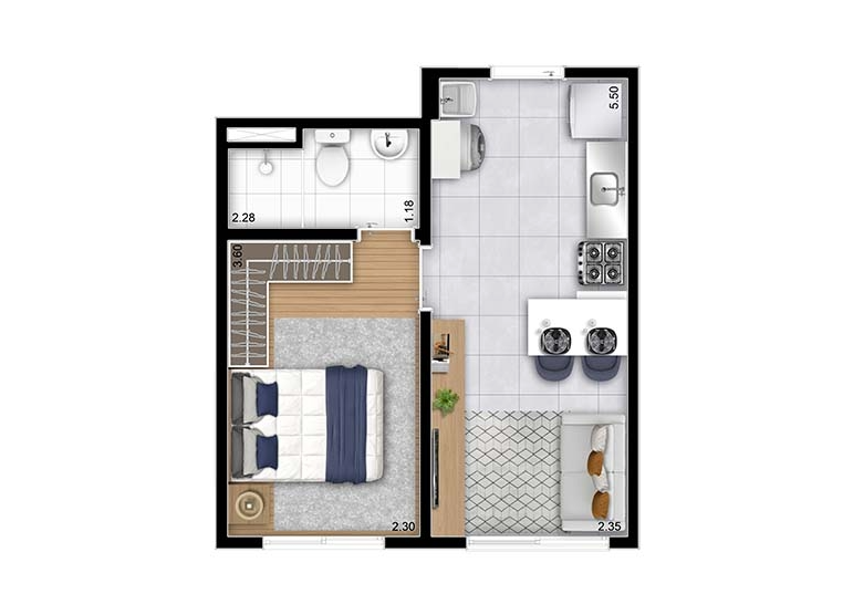 Imagem Apartamento com 1 Quarto à Venda, 31 m²em Socorro - São Paulo