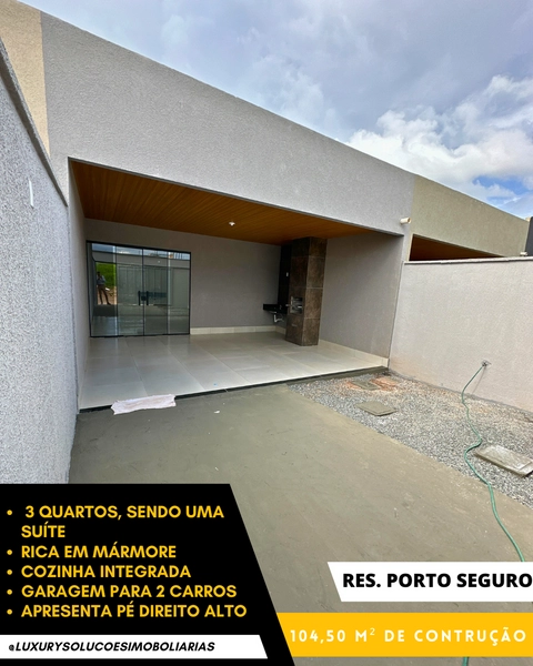 Casa com 3 Quartos à Venda, 104 m²em Residencial porto seguro - Senador Canedo 