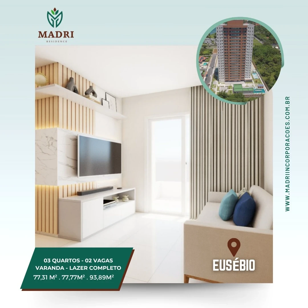 Foto do imóvel: Apartamento com 3 Quartos à Venda, 77 m² em Centro - Eusébio