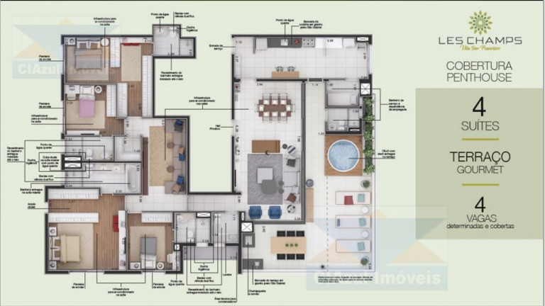Imagem Cobertura com 4 Quartos à Venda, 230 m² em Umuarama - Osasco
