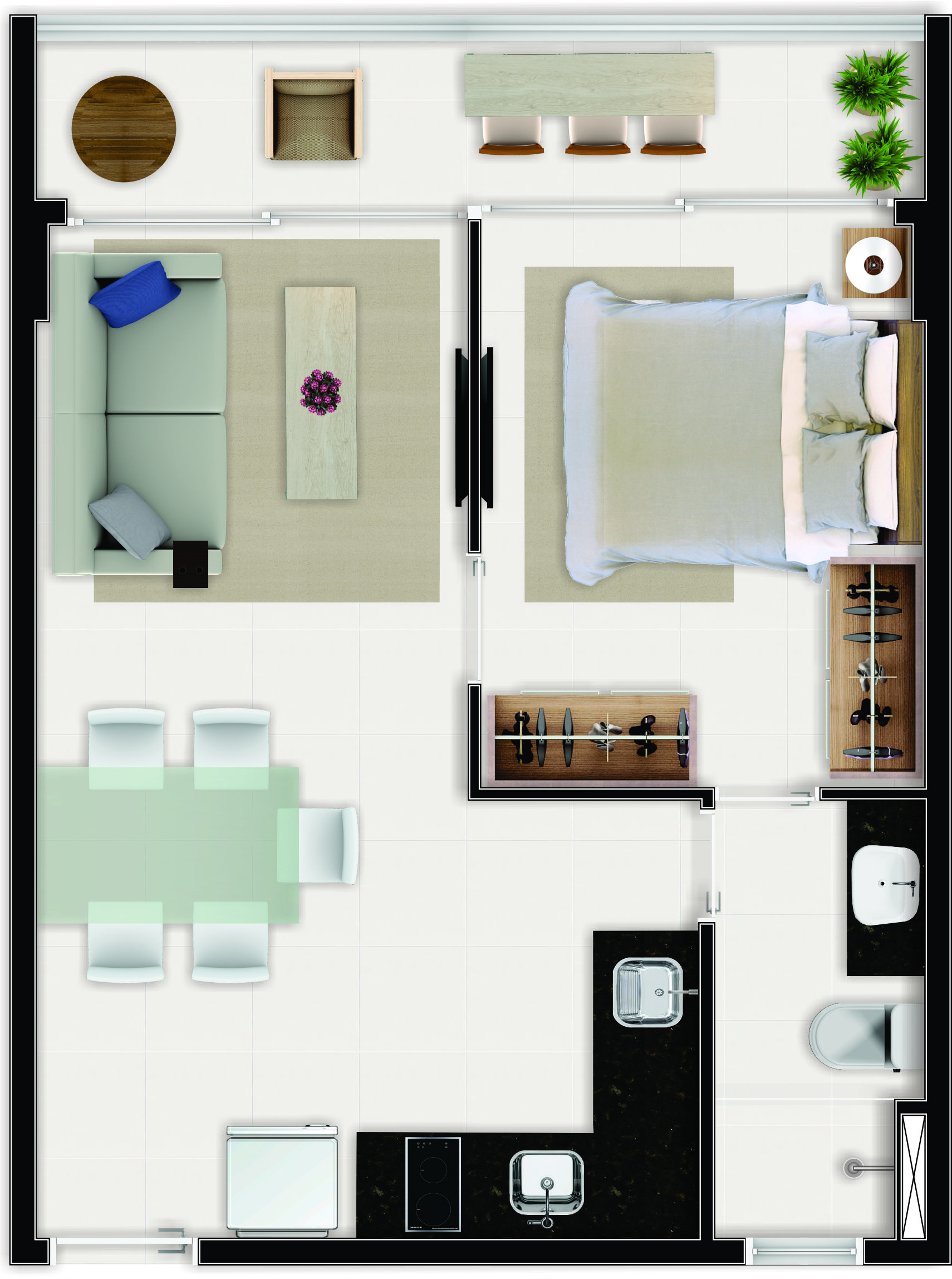Imagem Apartamento com 1 Quarto à Venda, 37 m² em Aldeota - Fortaleza
