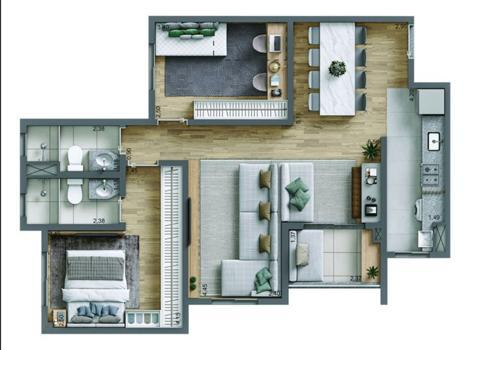 Imagem Apartamento com 2 Quartos à Venda, 56 m²em Rudge Ramos - São Bernardo do Campo