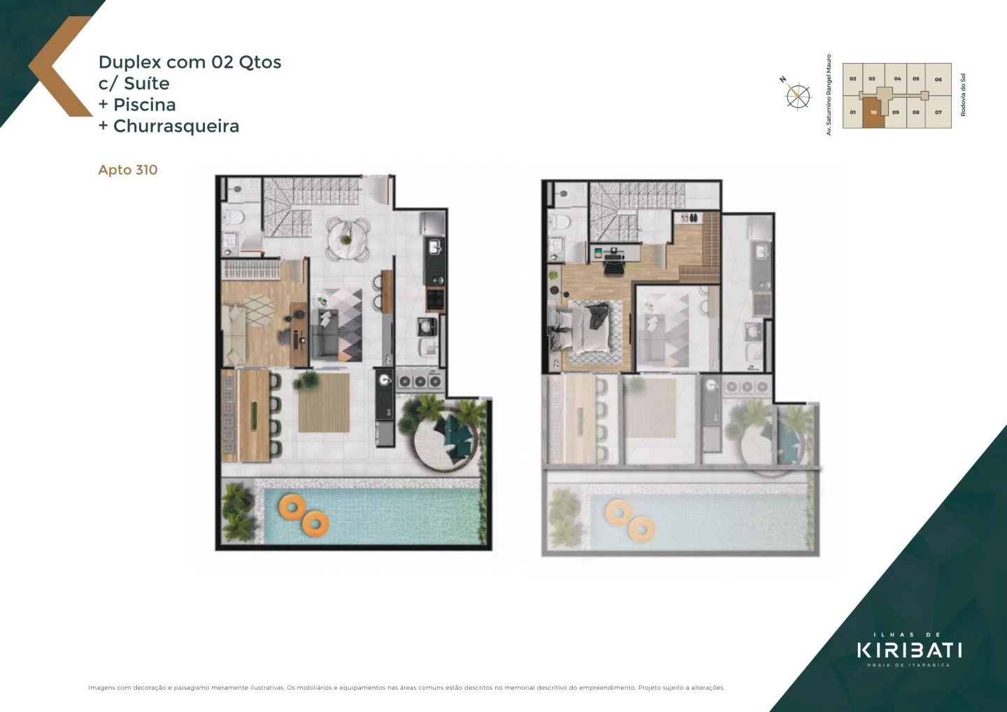 Imagem Apartamento com 2 Quartos à Venda, 58 m² em Praia de Itaparica - Vila Velha