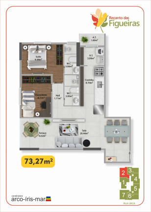 Imagem Apartamento com 2 Quartos à Venda, 73 m²em Guilhermina - Praia Grande