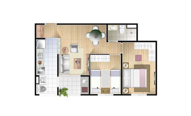 Imagem Apartamento com 3 Quartos à Venda, 67 m² em Centro - Diadema