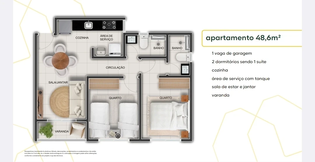 Foto do imóvel: Apartamento com 2 Quartos à Venda, 43 m² em Mangabeira - Eusébio