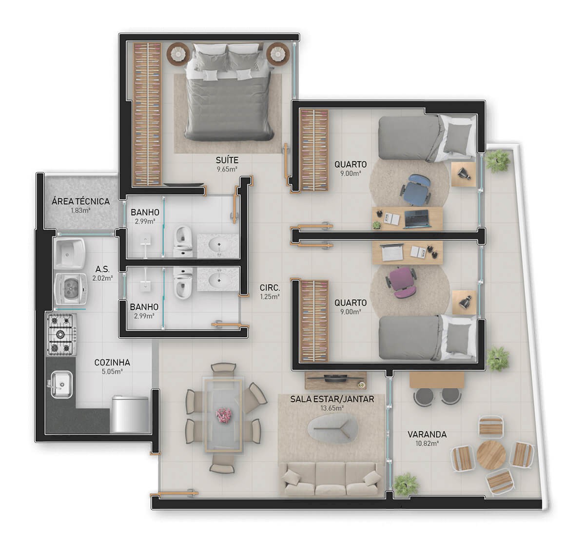 Imagem Apartamento com 2 Quartos à Venda, 62 m² em Praia de Itaparica - Vila Velha