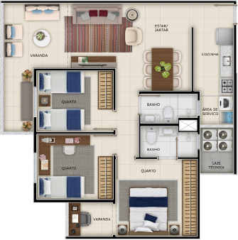 Imagem Apartamento com 3 Quartos à Venda, 80 m² em Praia de Itaparica - Vila Velha