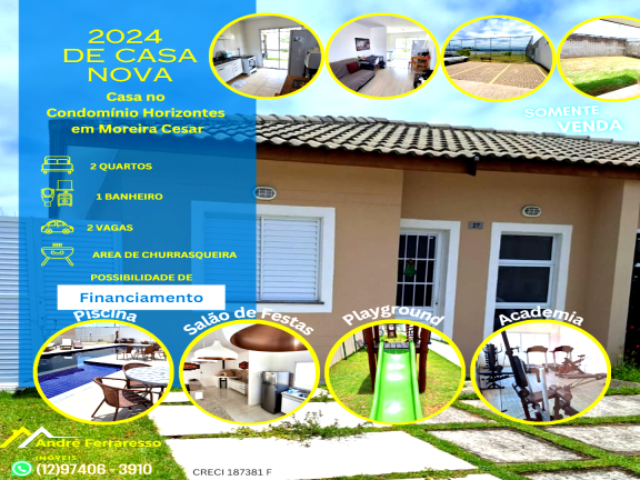 Casa com 2 Quartos à Venda, 44 m²em Vila São Benedito - Pindamonhangaba