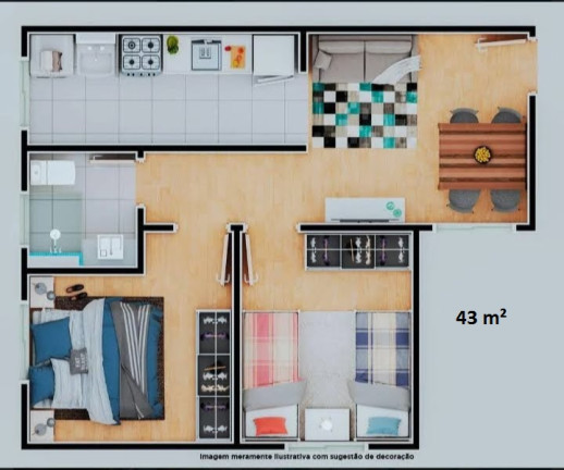 Imagem Apartamento com 2 Quartos à Venda,  em Botujuru - Mogi das Cruzes