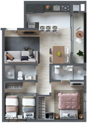 Imagem Apartamento com 2 Quartos à Venda, 56 m² em Juvevê - Curitiba