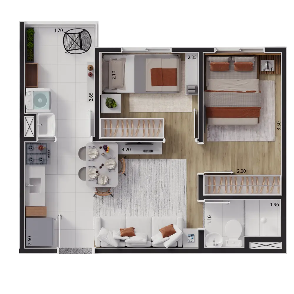 Imagem Apartamento com 2 Quartos à Venda, 36 m² em Jardim São Paulo(Zona Leste) - São Paulo