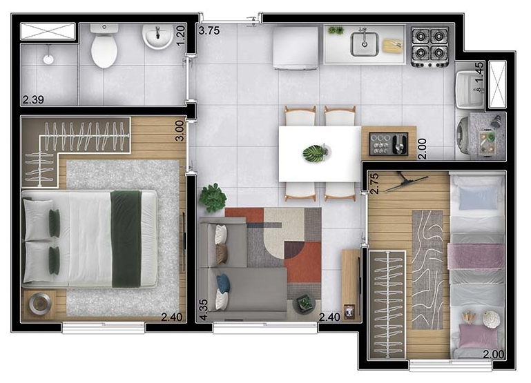 Imagem Apartamento com 2 Quartos à Venda, 34 m²em Vila Andrade - São Paulo