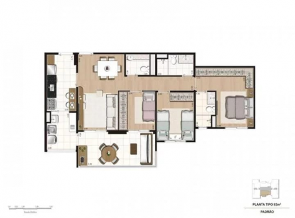 Imagem Apartamento com 3 Quartos à Venda, 92 m² em Jardim Vazani - São Paulo