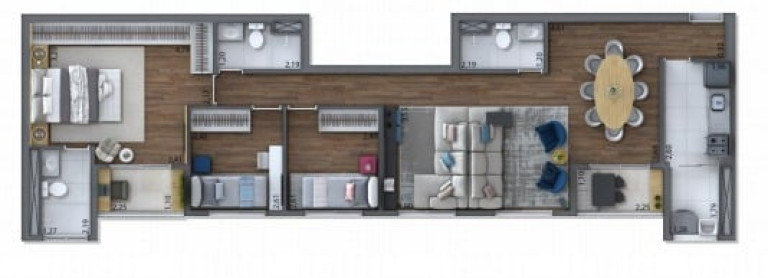 Foto do imóvel: Apartamento com 3 Quartos à Venda, 58 m² em Campininha - São Paulo