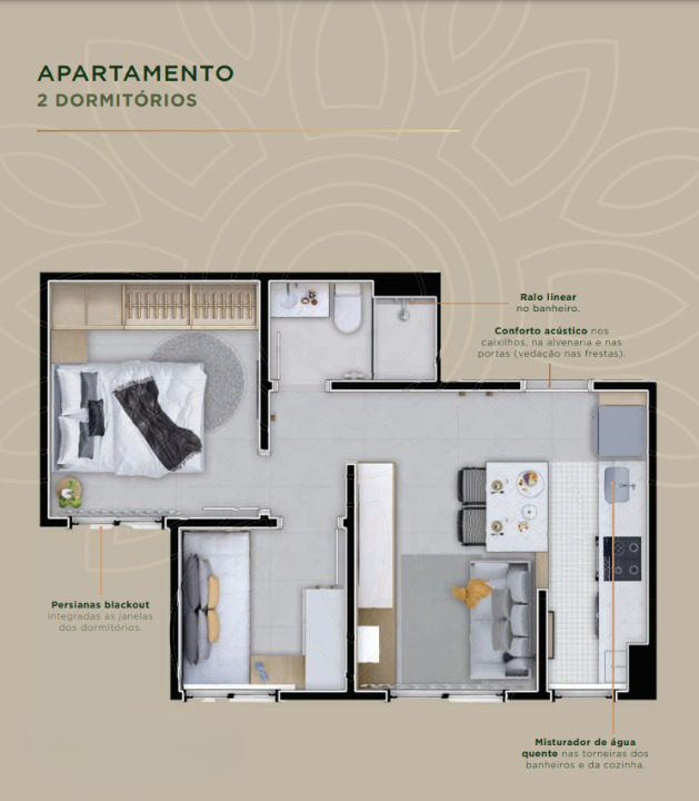 Imagem Apartamento com 2 Quartos à Venda, 35 m²em Jardim Bela Vista - Santo André