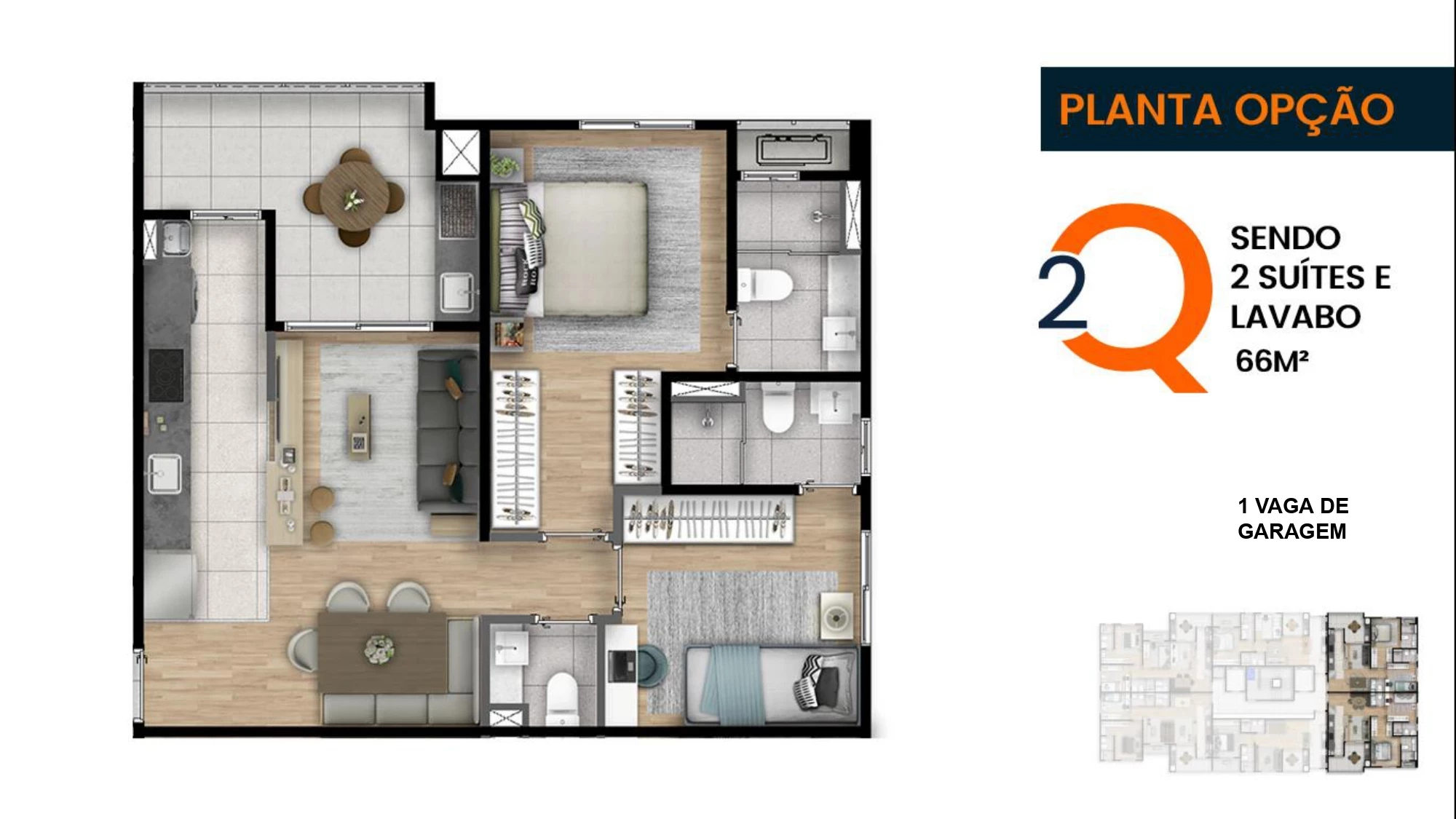 Imagem Apartamento com 2 Quartos à Venda, 77 m² em Centro - Campo Grande