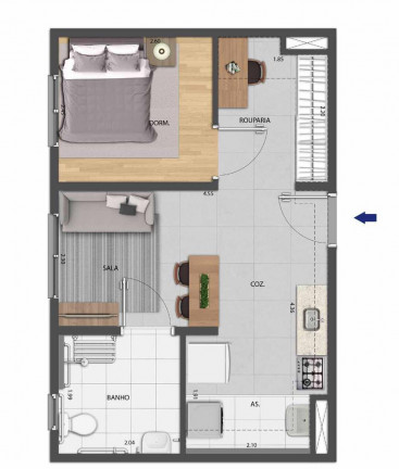 Imagem Apartamento com 2 Quartos à Venda, 40 m² em Várzea da Barra Funda - São Paulo