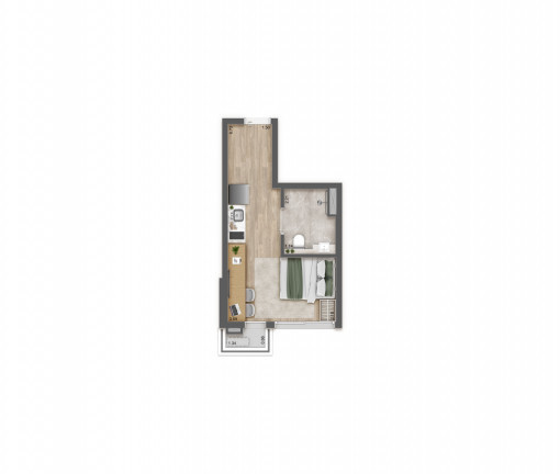 Imagem Studio com 1 Quarto à Venda, 25 m² em Campo Belo - São Paulo