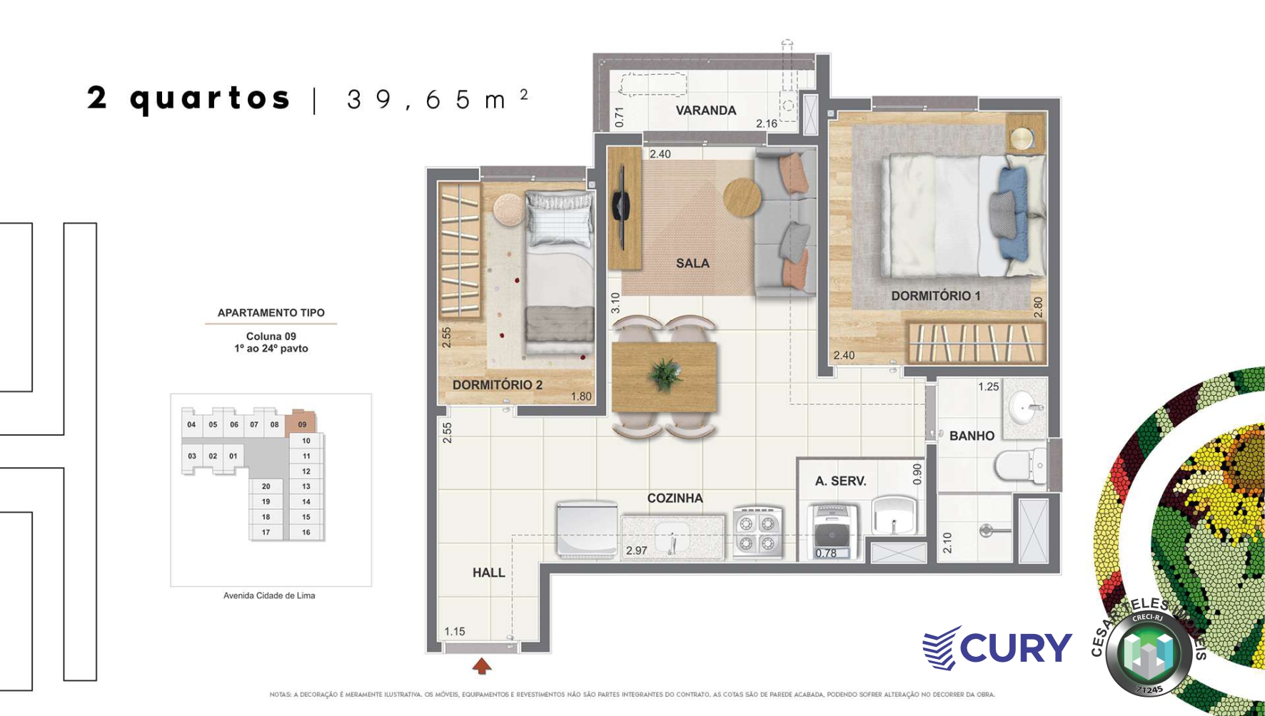 Imagem Edifício Residencial com 2 Quartos à Venda, 40 m² em Santo Cristo - Rio de Janeiro