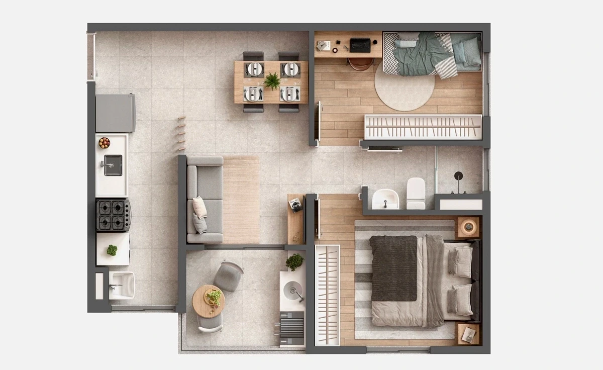 Foto do imóvel: Apartamento com 2 Quartos à Venda, 43 m² em Centro - Osasco