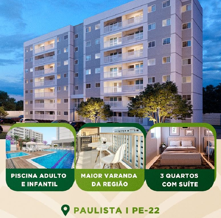 Apartamento com 3 Quartos à Venda, 60 m² em Nossa Senhora da Conceição - Paulista