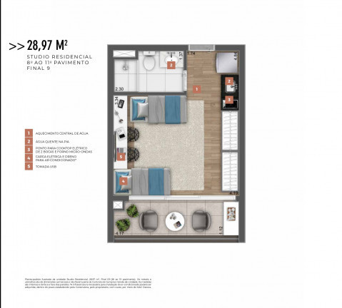 Imagem Studio à Venda, 28 m² em Santo Amaro - São Paulo