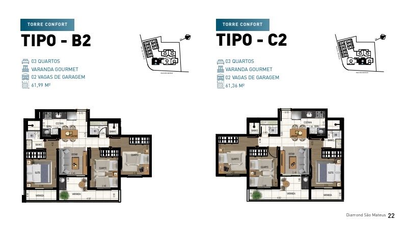 Foto do imóvel: Apartamento com 3 Quartos à Venda, 86 m² em São Mateus - Juiz de Fora