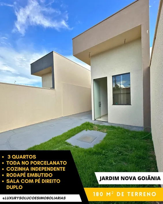 Imagem Casa com 3 Quartos à Venda ou Temporada, 92 m²em Jardim Nova Goiânia - Senador Canedo