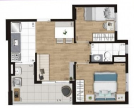 Imagem Apartamento com 2 Quartos à Venda, 42 m² em Vila Vermelha - São Paulo