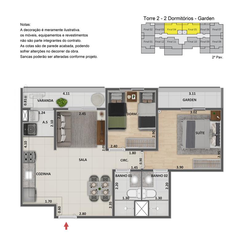 Foto do imóvel: Apartamento com 2 Quartos à Venda, 56 m²em Barra Olímpica - Rio de Janeiro