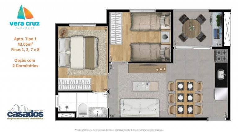 Imagem Apartamento com 2 Quartos à Venda, 43 m² em Vila Gustavo - São Paulo