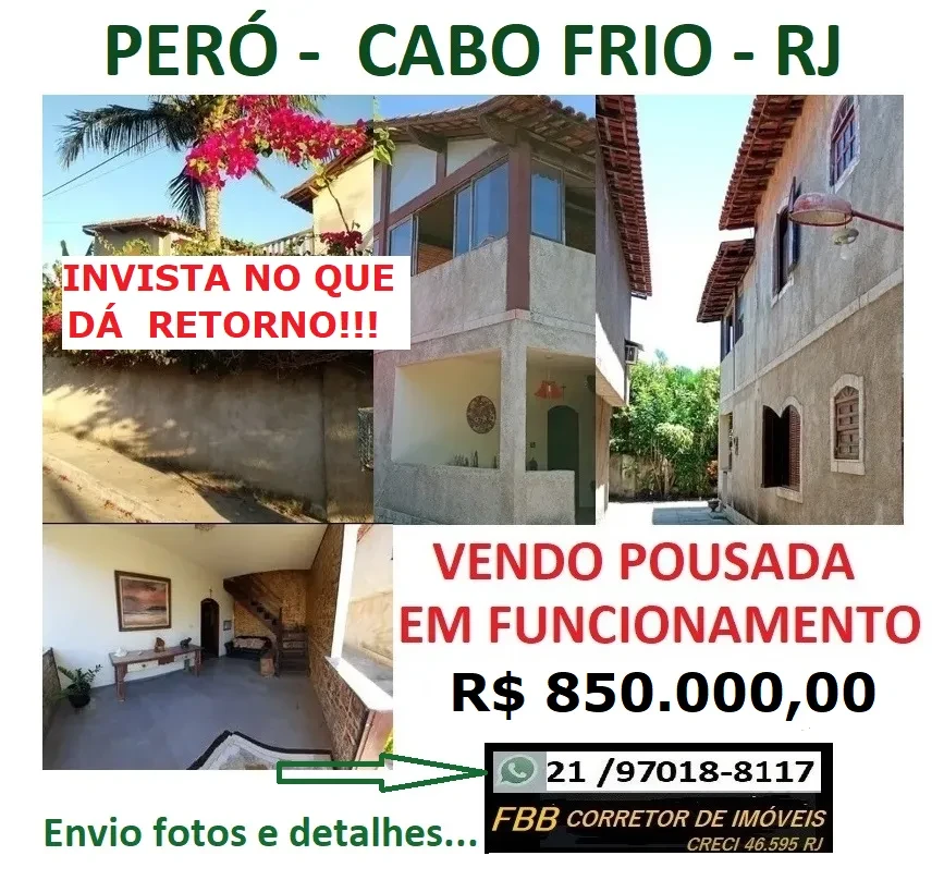 Imóvel Comercial à Venda, 650 metros em Peró - Cabo Frio